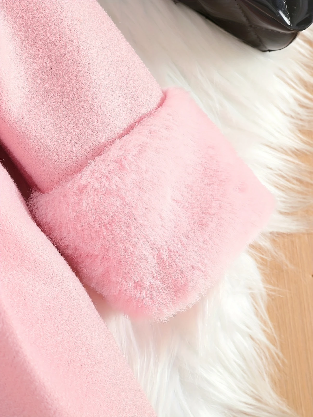 Cute Baby Girl's Fleece Lined Jacket | Cozy Collared Design with Bow Detail