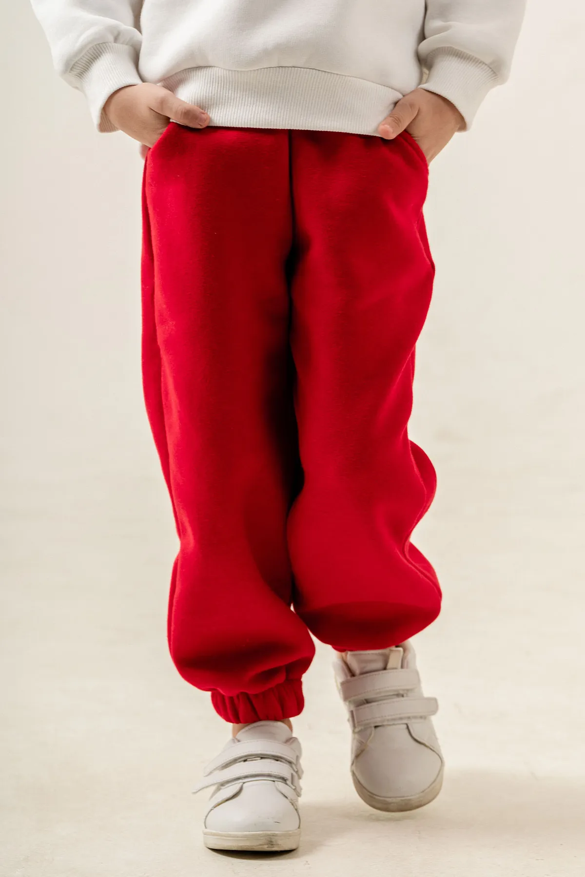 Boys&Girls' Basic Jogger Sweatpants with Pocket Detail and Drawstring Waist