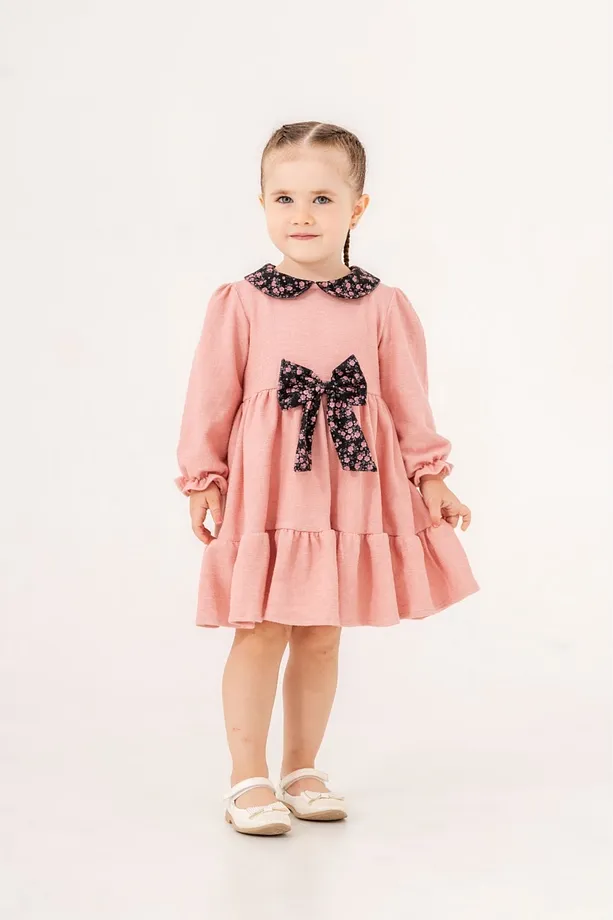 Girls' Dress with Peter Pan Collar