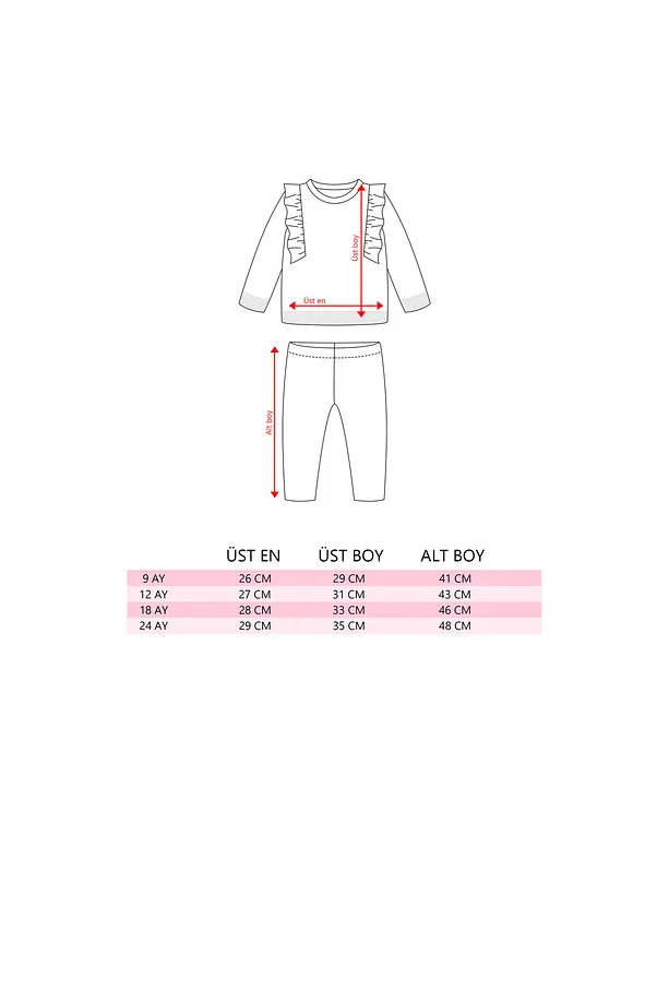 Girls' Pink Ribbed Knit Two-Piece Set with Ruffled Sleeves