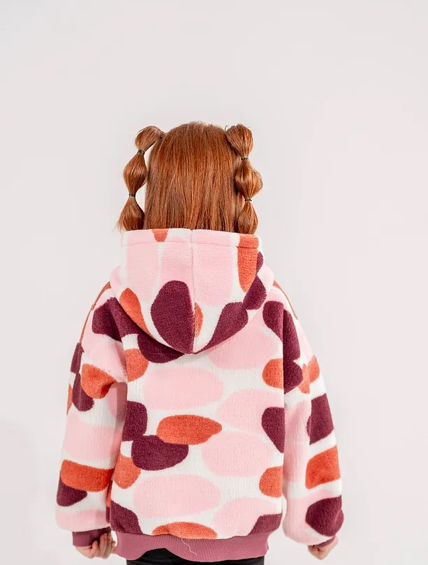 Girls' Colorblock Bomber Jacket with Zipper and Ribbed Hems