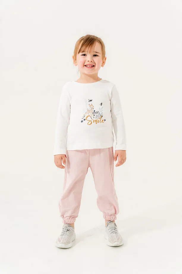 Baby Girls' 3-Piece Fleece Sportswear Set – Sweatshirt, Vest & Joggers