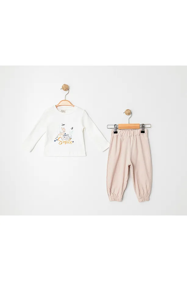 Baby Girls' 3-Piece Fleece Sportswear Set – Sweatshirt, Vest & Joggers